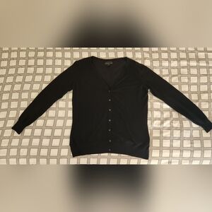 Attention Petite XL Black Button-Up Longsleve Sweater